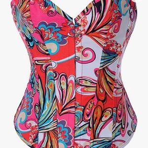 Corset top with matching thong panty